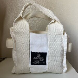bdg cream mini tote bag